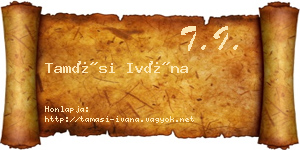 Tamási Ivána névjegykártya
